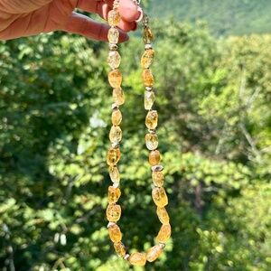 Silpada Sterling Citrine Beaded Necklace N1193